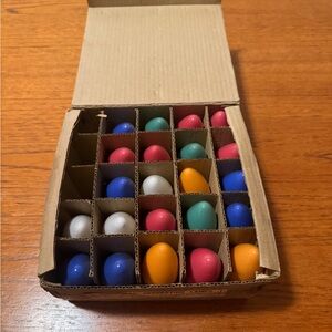 Vintage Christmas Decoration C-9-1/4 Lamps 22 Pcs. Assorted Colors, Orig. Box